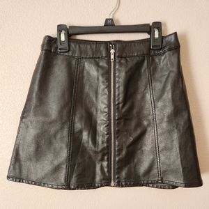 Faux leather skirt
